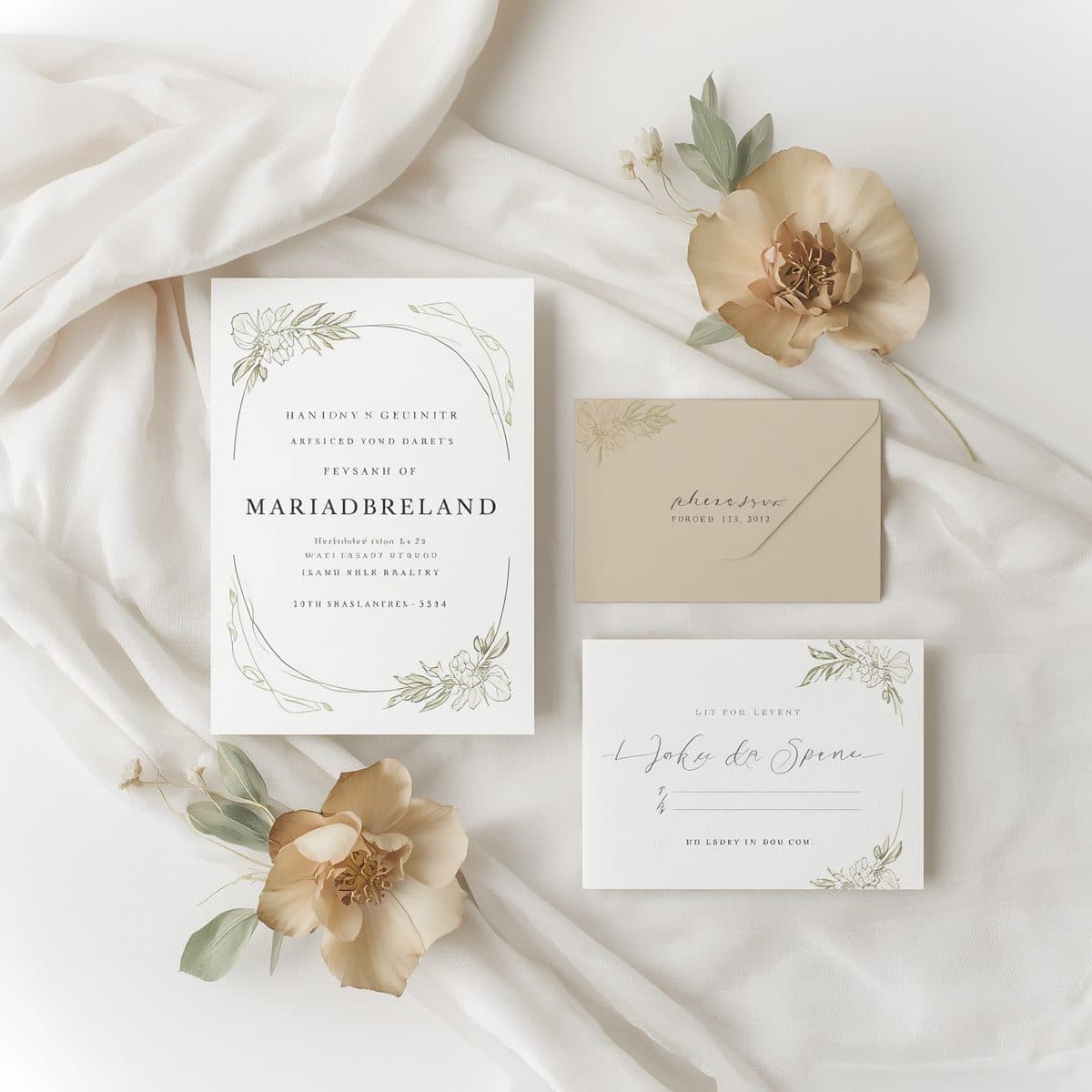 Minimal wedding invitation